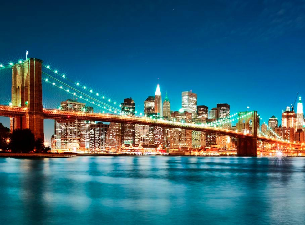 выбрать Фотообои Мост  ночного New York Фотообои Город на стену