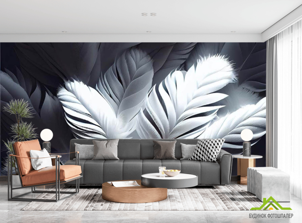 выбрать Фотообои Перья 3д Каталог фотообоев на стену