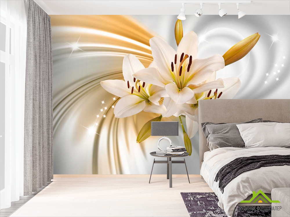 Фотообои 3d лилии