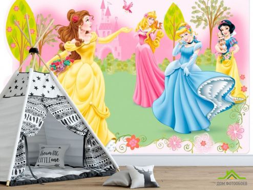 выбрать Фотообои Принцессы Фотообои Принцессы, разноцветный для детской на стену
