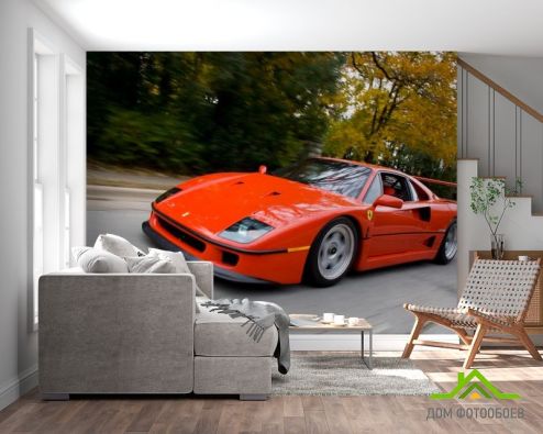 выбрать Фотообои Ferrari F40 Красные фотообои на стену