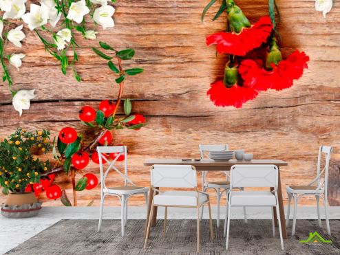 выбрать Фотошпалери Квіти Кухня (Студія): квадратна, горизонтальна орієнтація на стіну
