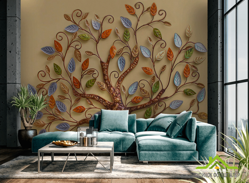 выбрать Фотообои Янтарное дерево Фотообои 3Д на стену