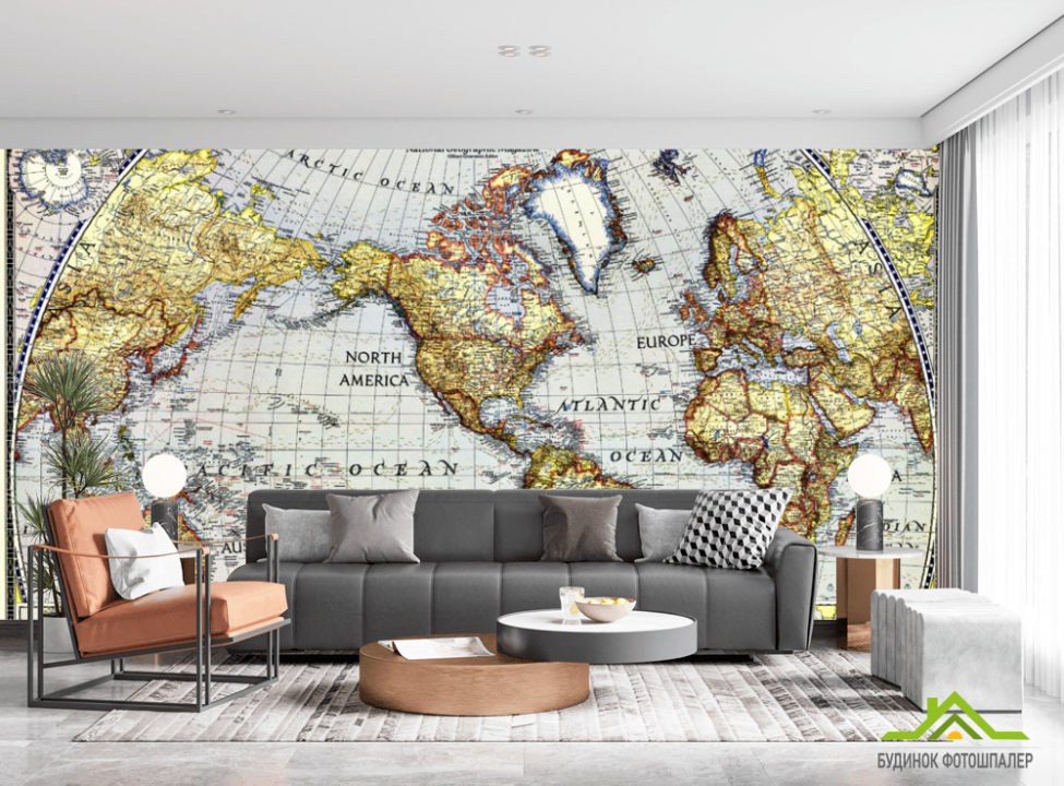 выбрать Фотошпалери старовинна карта Каталог фотошпалер на стіну