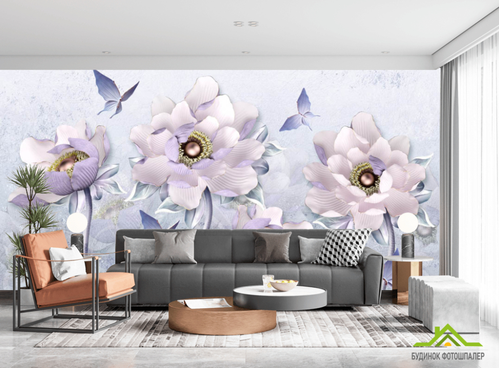 выбрать Фотошпалери 3Д квіти Каталог фотошпалер на стіну