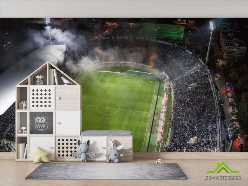 выбрать Фотообои Вид сверху на стадион Фотообои футбол на стену