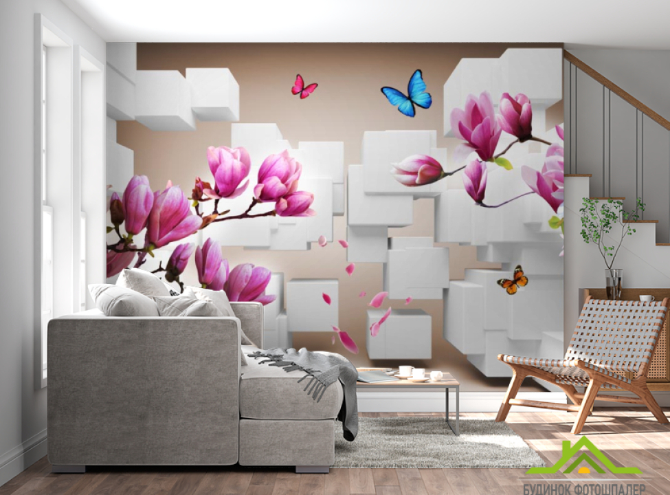 выбрать Фотошпалери 3д магнолія Каталог фотошпалер на стіну
