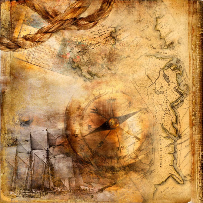 Фотообои Карты и компас