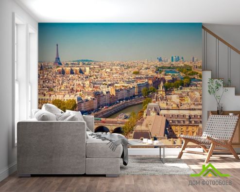 выбрать Фотообои Париж Фотообои Фотообои Города: фото, желтый  на стену