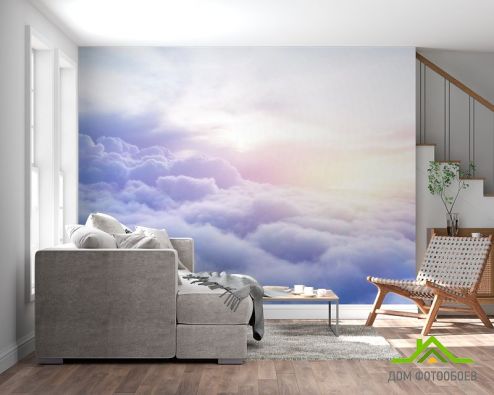 выбрать Фотообои пушистые облака Фотообои Фотообои Природа: горизонталная, горизонтальная ориентация на стену