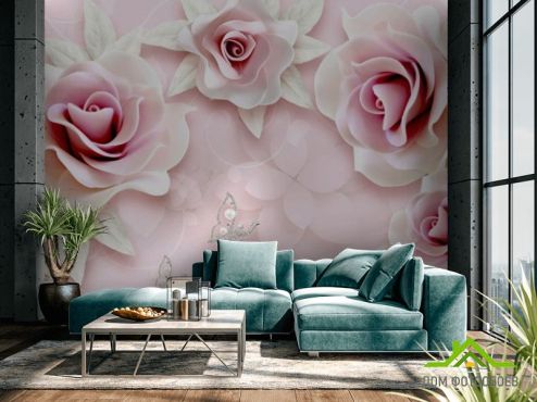 выбрать Фотообои керамические розы  на стену