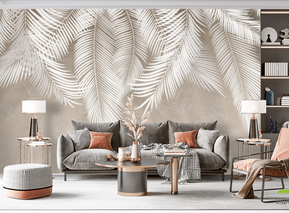 выбрать Фотошпалери Графічні пальмове листя Каталог фотошпалер на стіну