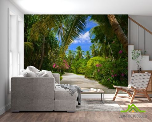 выбрать Фотообои пальмовый парк Фотообои, цвет: «горизонталная, горизонтальная» на стену