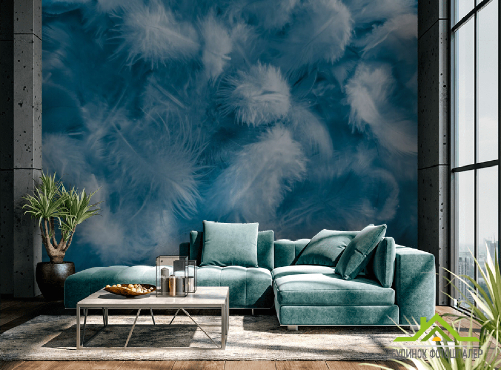 выбрать Фотошпалери Сині пір'ячко Каталог фотошпалер на стіну