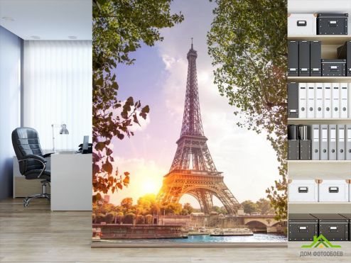 выбрать Фотообои утро в Париже Фотообои, цвет: «вертикальная» на стену