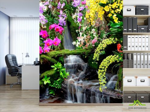 выбрать Фотообои Водопад Фотообои Фотообои Природа: вертикальная ориентация на стену