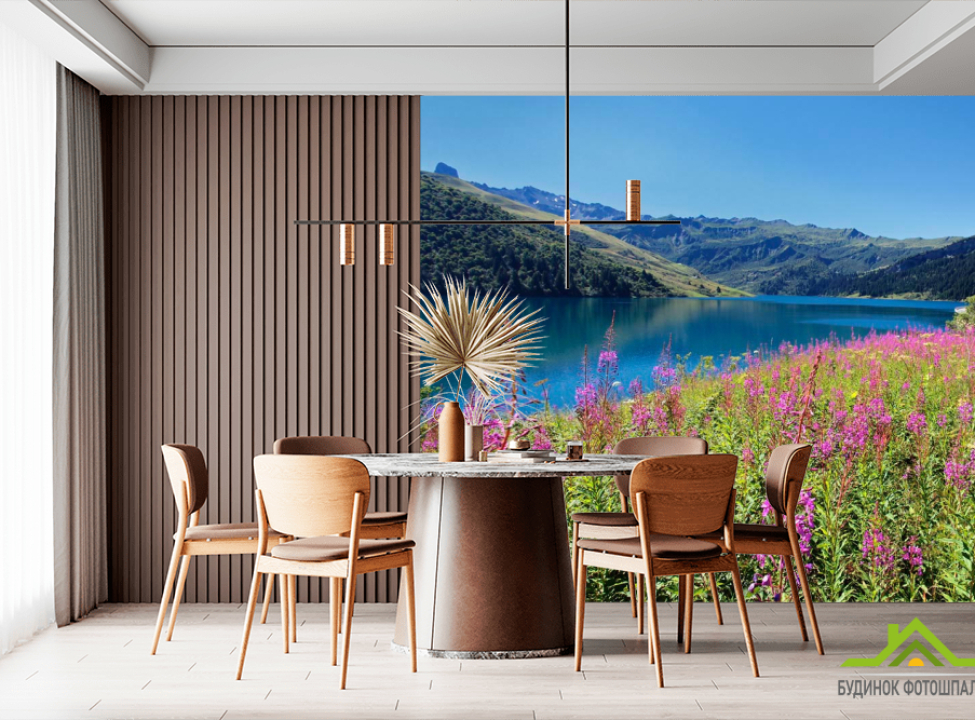 выбрать Фотообои Горное озеро Каталог фотообоев на стену