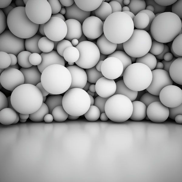 Фотообои Стена из обьемных 3д шаров