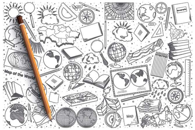 Фотообои Паттер для кабинета географии