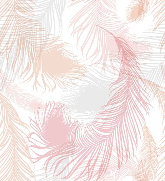 Фотообои Розовые векторные перья