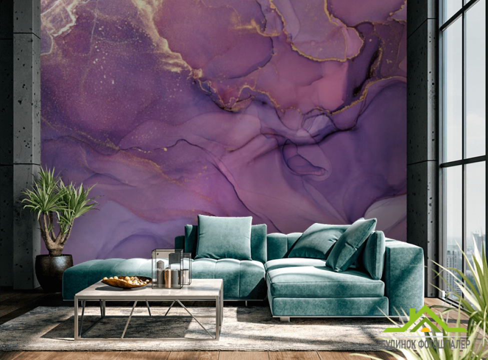 выбрать Фотошпалери яскравий фіолетовий fluid art Фотошпалери Fluid art на стіну