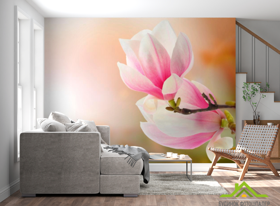 выбрать Фотошпалери На дереві розпустилися квіти Каталог фотошпалер на стіну