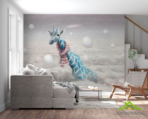 выбрать Фотообои Жираф в небе Фотообои Животные на стену