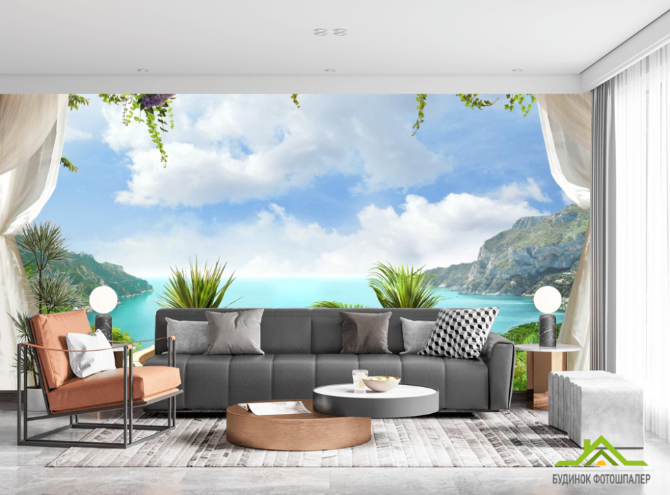 выбрать Фотообои Вид на море с балкона Каталог фотообоев на стену