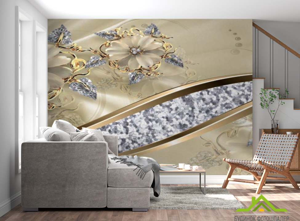 выбрать 3д фотообои Брошь Каталог фотообоев на стену