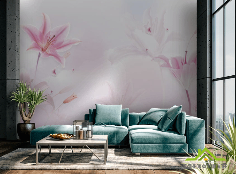 выбрать Фотошпалери Рожеві лілії Каталог фотошпалер на стіну
