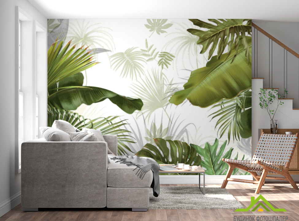 выбрать Фотошпалери мікс тропічних листя Каталог фотошпалер на стіну