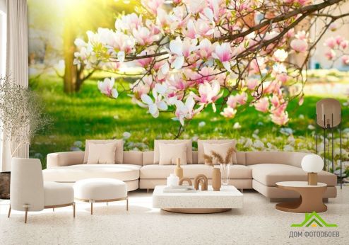 выбрать Фотообои Отцвели вишневые цветы Фотообои Розовые деревья на стену