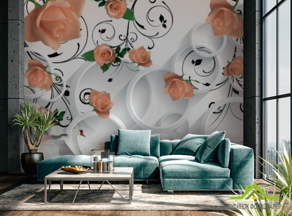 выбрать Фотошпалери 3D троянди Каталог фотошпалер на стіну