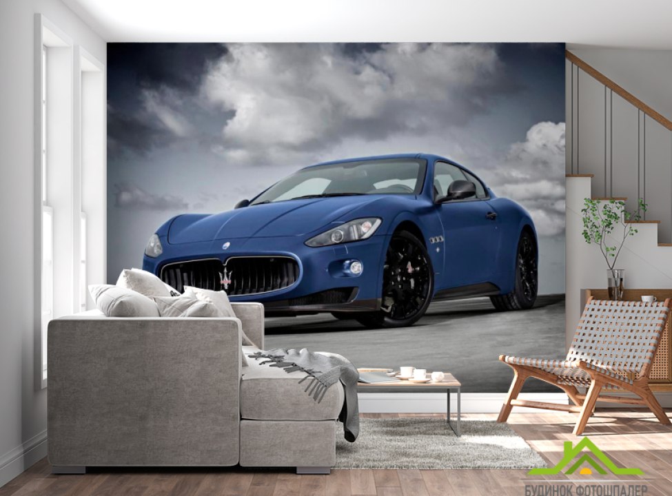 выбрать Фотообои Синяя машина Фотообои Транспорт на стену