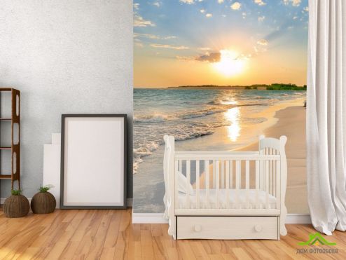 выбрать Фотообои солнце над морем Фотообои, цвет: «вертикальная» на стену