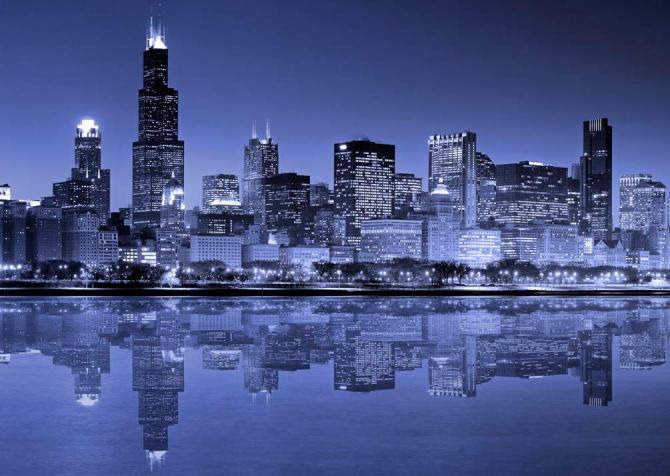 Фотошпалери Чикаго в воде New Yorkа