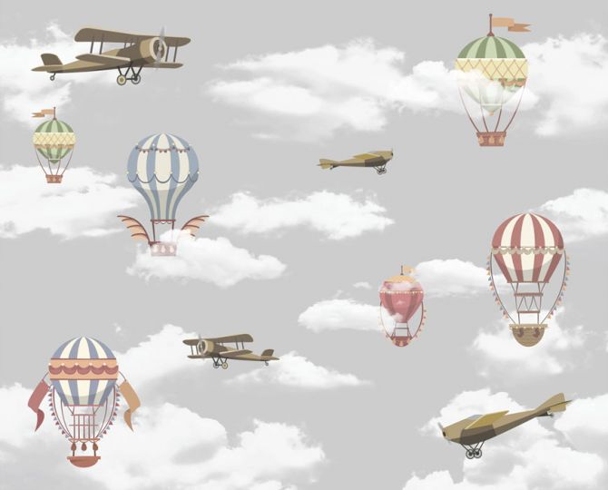 Фотообои Самолётики и воздушные шары