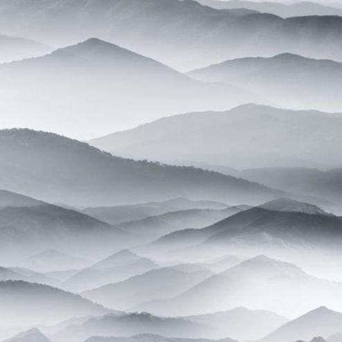 выбрать Фотообои горы в тумане Серые фотообои на стену