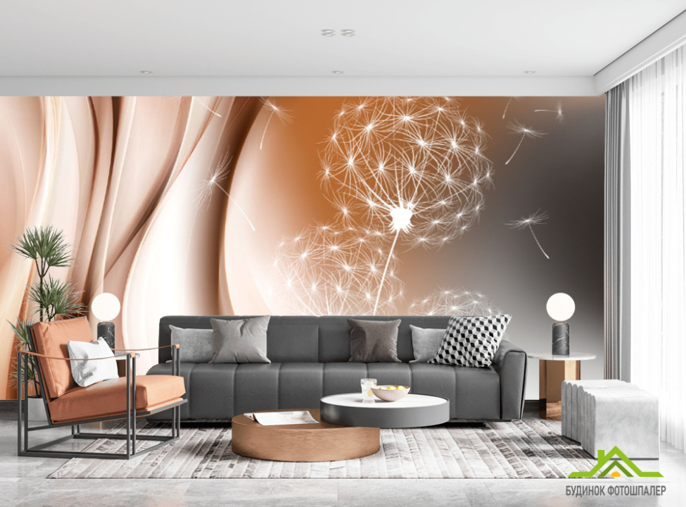 выбрать Фотообои Векторный одуванчик Каталог фотообоев на стену