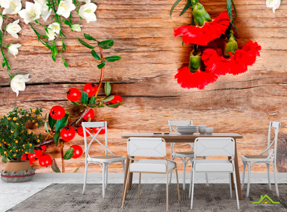 выбрать Фотообои в кухню Цветы Каталог фотообоев на стену