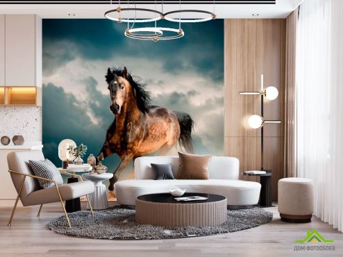 выбрать Фотообои Бегущая лошадь Фотообои Фотообои Животные: фото  на стену