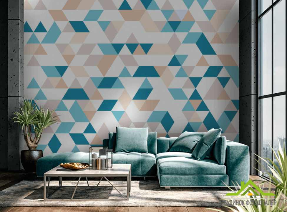 выбрать Фотошпалери Трикутники геометрія Каталог фотошпалер на стіну