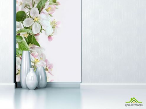 выбрать Фотошпалери біло-рожеві квіточки Фотошпалери Квіти на стіну