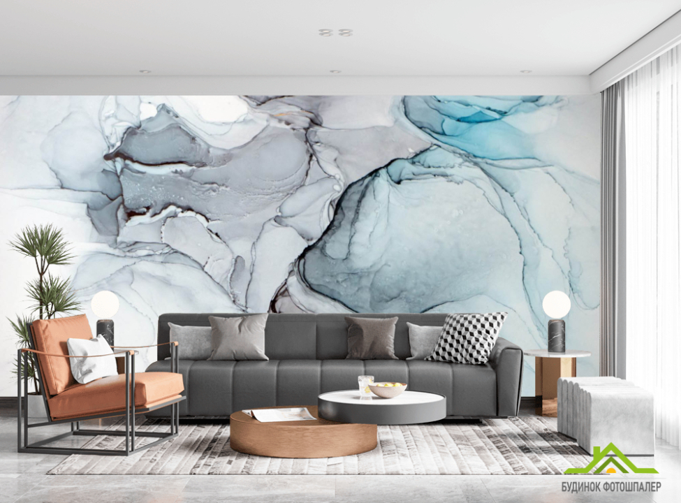 выбрать Фотообои Fluid art синие оттенки Каталог фотообоев на стену
