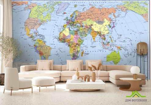 выбрать Фотошпалери Політична карта світу Фотошпалери карта Світу на стіну