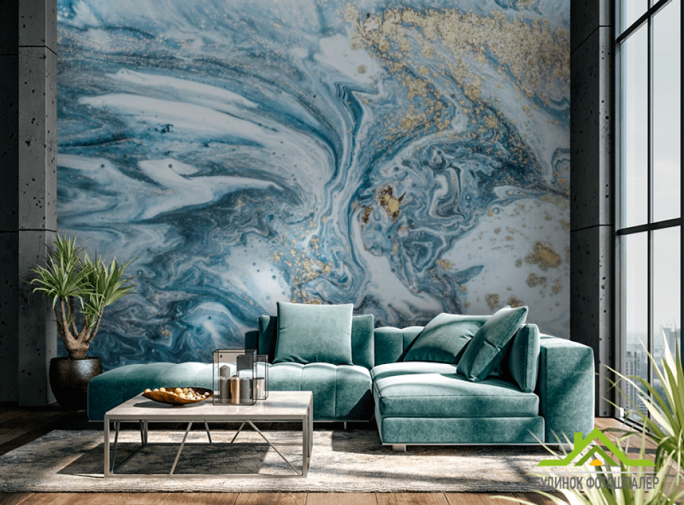 выбрать Фотообои Синий флюид Каталог фотообоев на стену