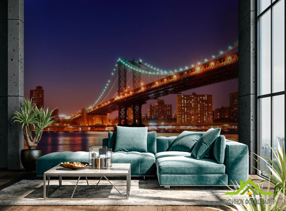 выбрать Фотообои Зачарованный  мост New York Фотообои Город на стену