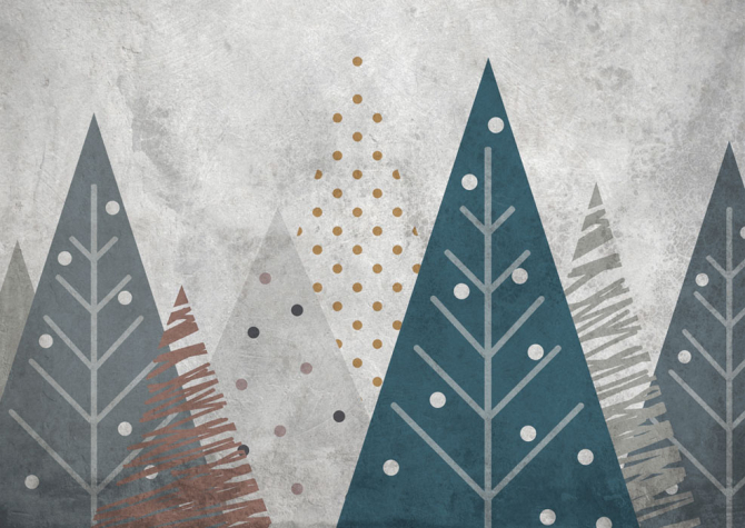 Фотообои Векторные ёлочки