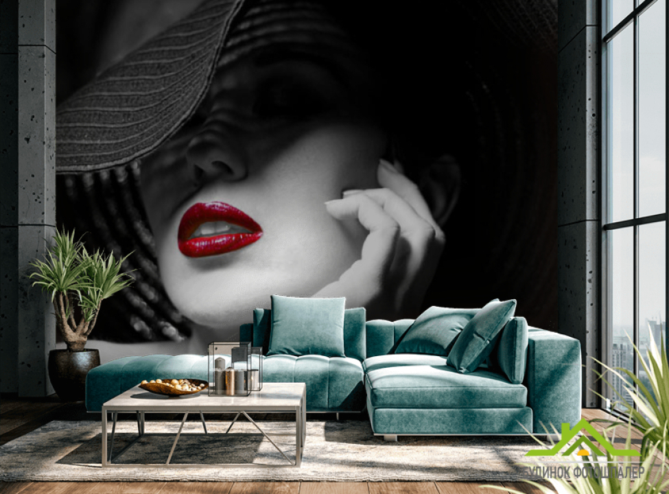 выбрать Фотошпалери дама в капелюсі Каталог фотошпалер на стіну