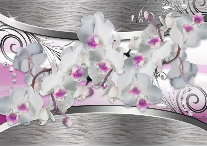 Фотообои Орхидея и абстракция 3d